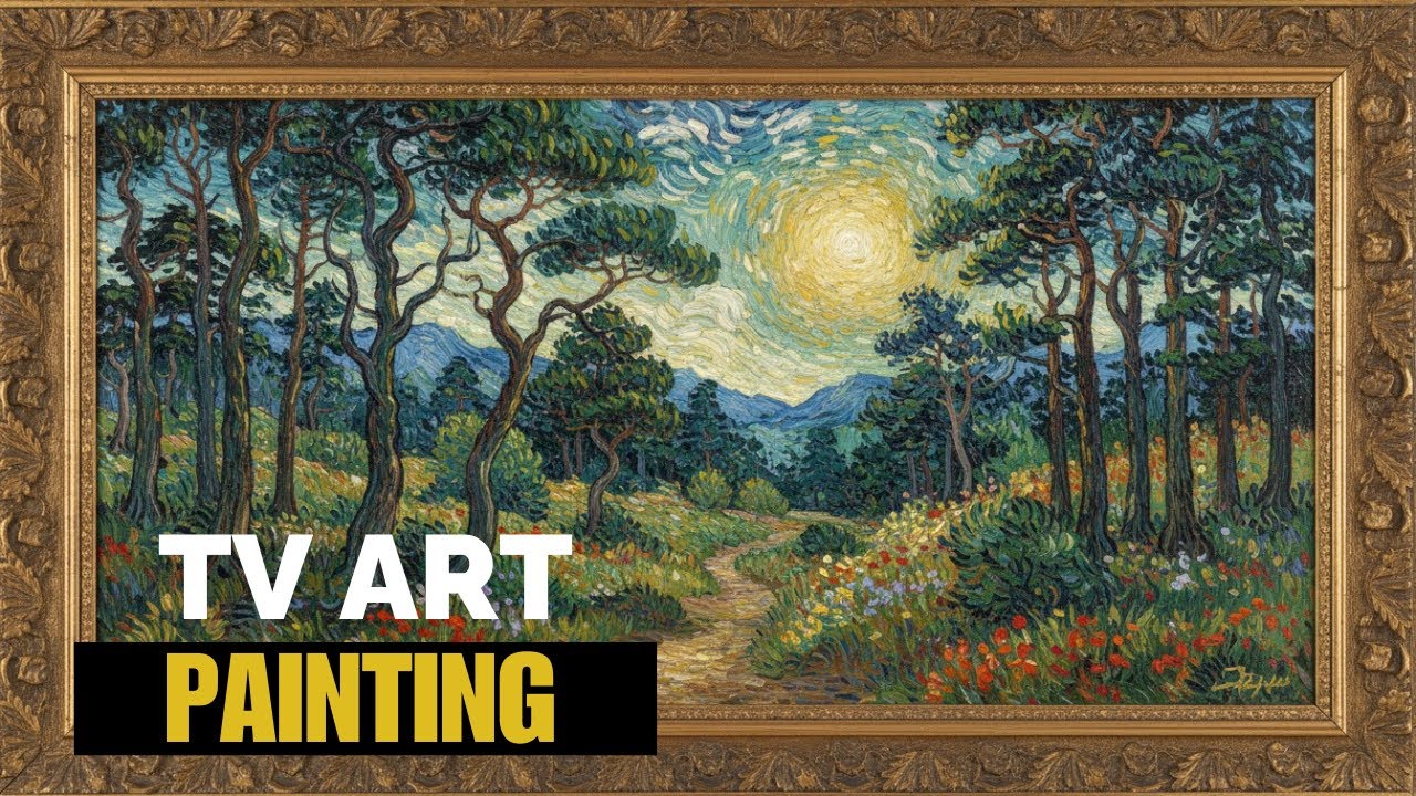 ART Screensaver | Van Gogh Style Landscape 4K 🎨 | Turn Your TV into Art | Aesthetic Wall Art Video
