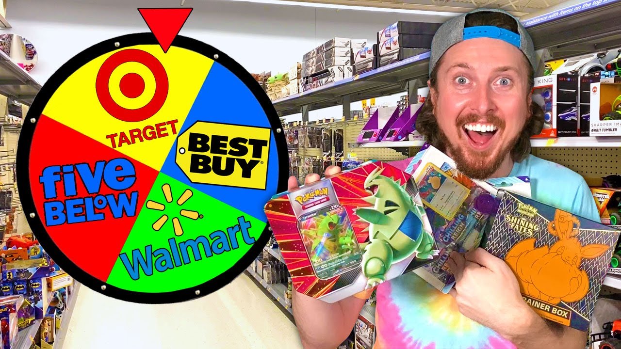 Spin The Wheel & BUYING Pokemon Cards at WHATEVER Store It Lands On!