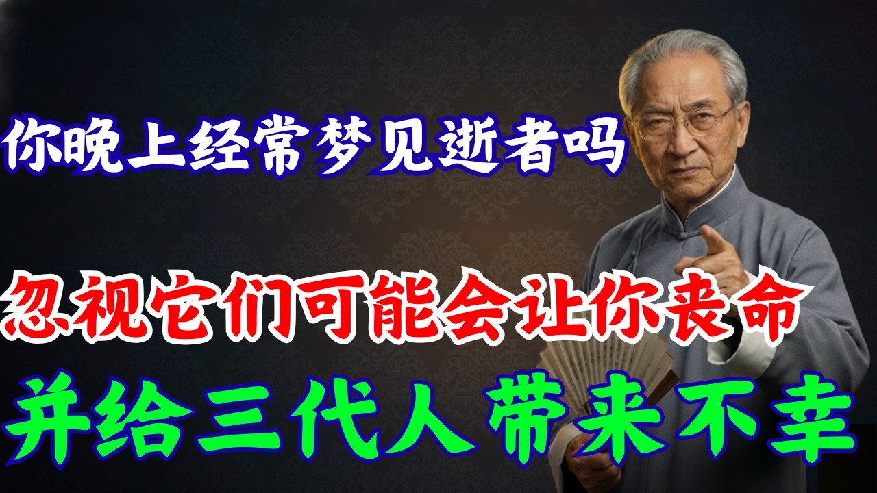 南怀坎：你晚上经常梦见逝者吗？别害怕，他们是回来告诉你这三个预兆！忽视它们可能会让你丧命，并给三代人带来不幸|南怀瑾|佛教智慧|佛教 |智慧|业力 |佛教 |佛教智慧
