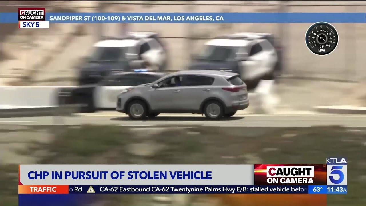 Suspects in stolen SUV lead CHP on wild pursuit along California coast - Caught on Camera