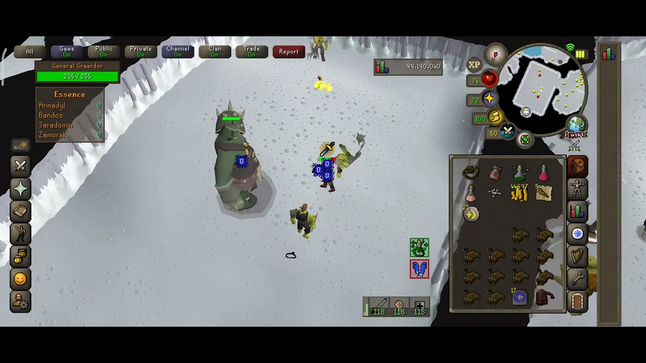 Old School Runescape Mobile Bandos solo [Graardor General]