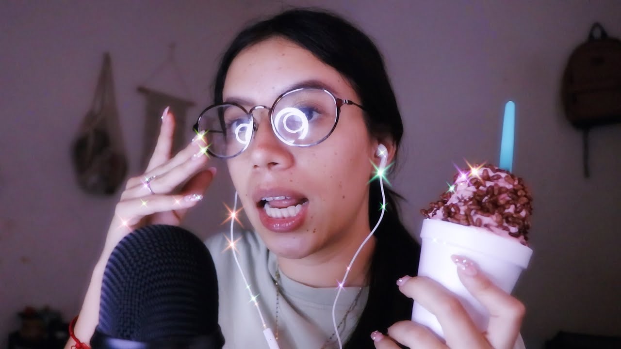 ASMR comiendo chaskafruta (helado) 🍧 storytime de mi primera p3da 😂