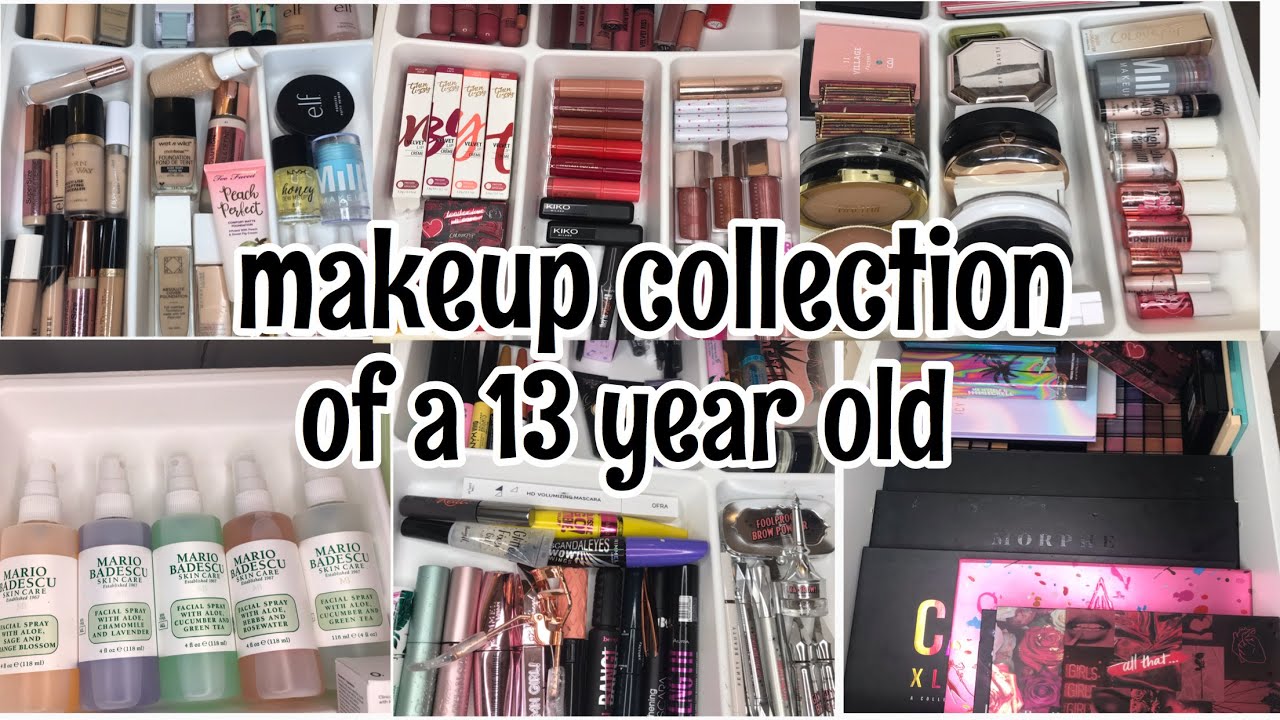 makeup collection of a 13 year old