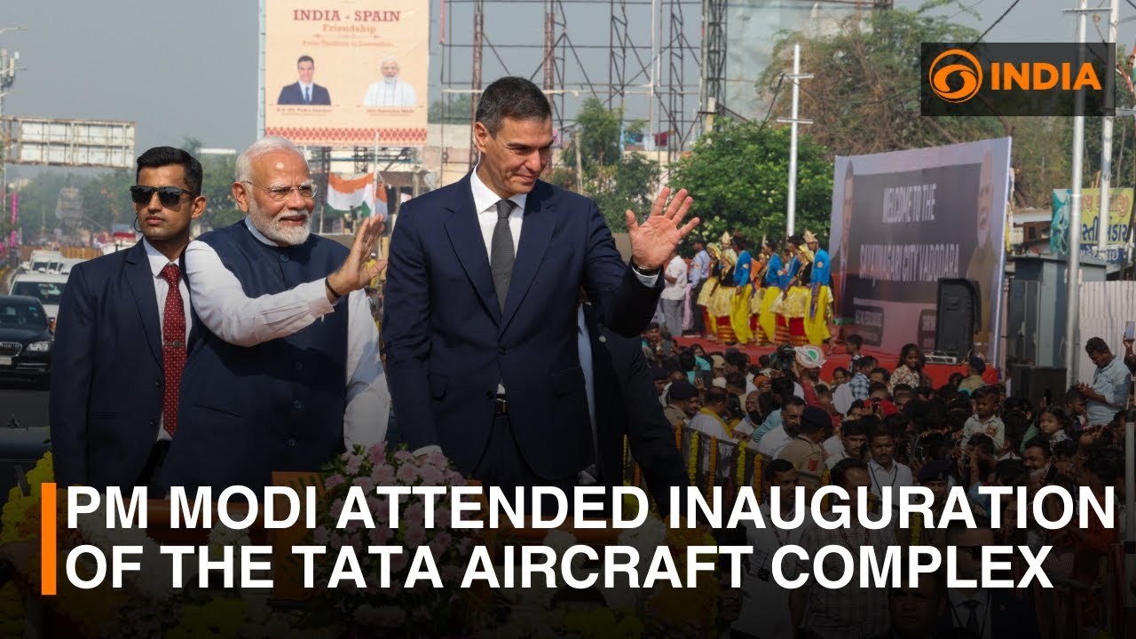 PM Modi attended & addressed inauguration of the TATA Aircraft Complex | DD India News Hour