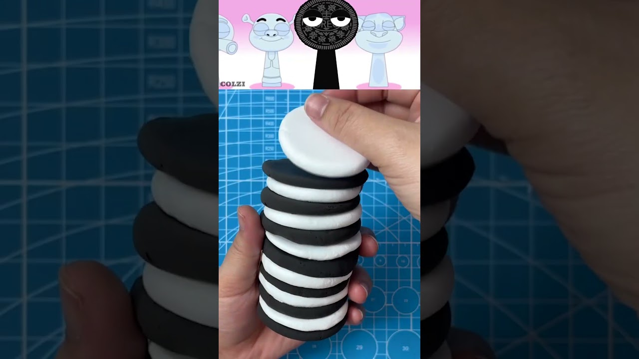 I made Sprunki OC OREO Phase 2 with clay #sprunki #sprunkioc #incredibox #incrediboxsprunki #oreo
