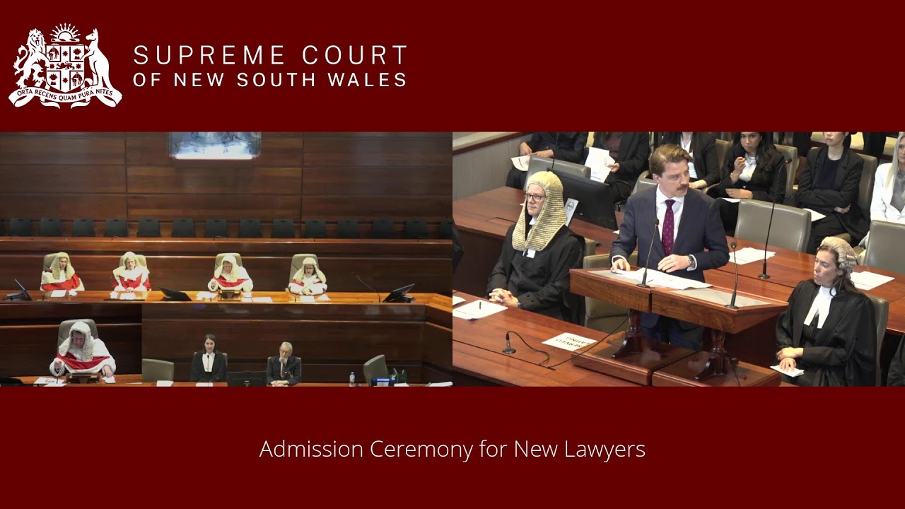 Admission Ceremony for New Lawyers - Friday 19 September 2025 - 1:10pm