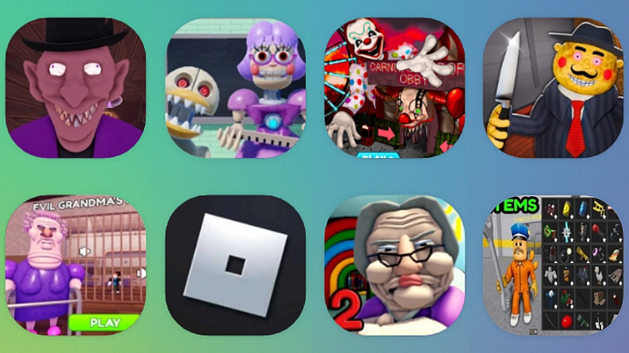 Roblox; Miss-Tron's, Police Boy Escape Prison, Escape From Carnival, Escape Mr Saturday's,...