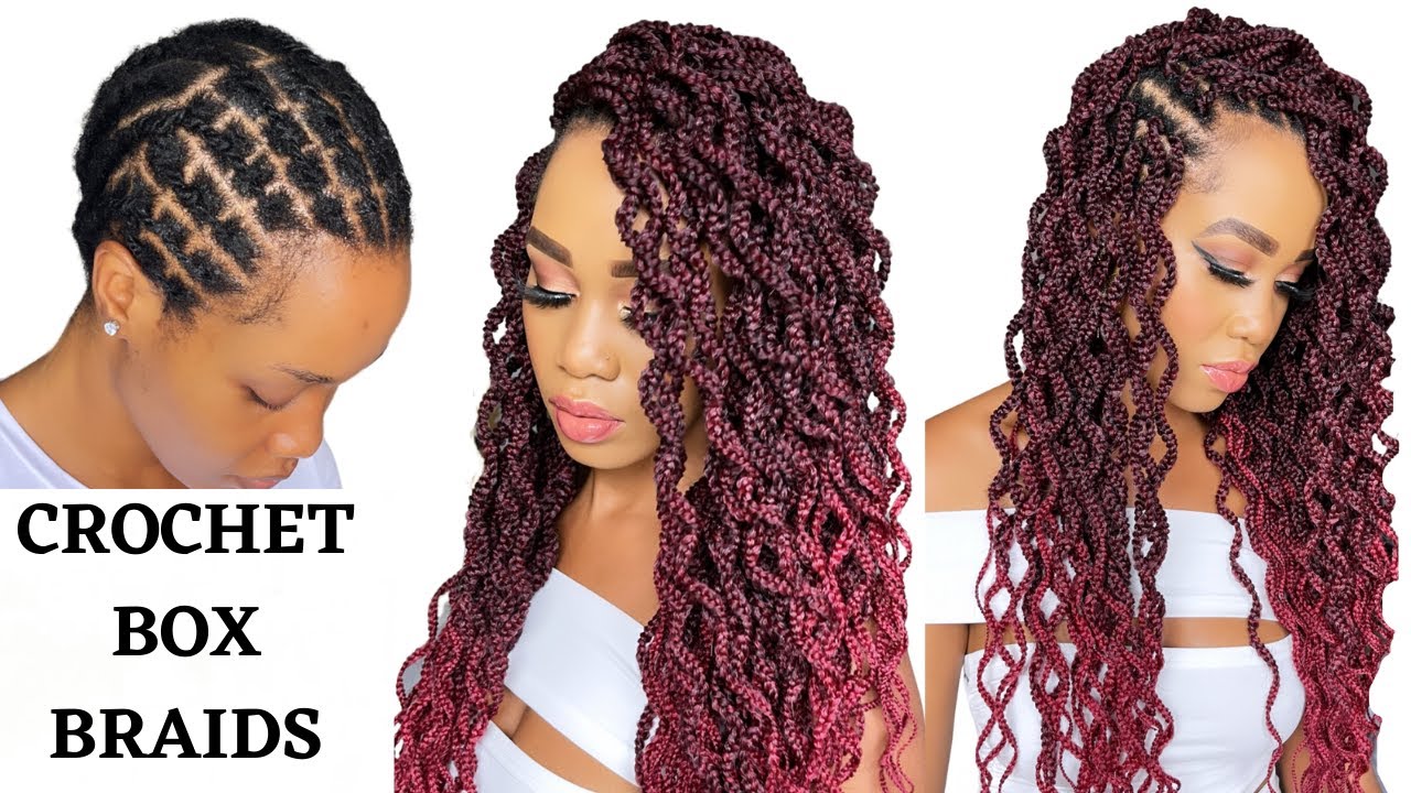 🔥EASY CROCHET BOX BRAIDS 🚫 NO RUBBER BANDS / Beginner Friendly / Protective Style / Tupo1