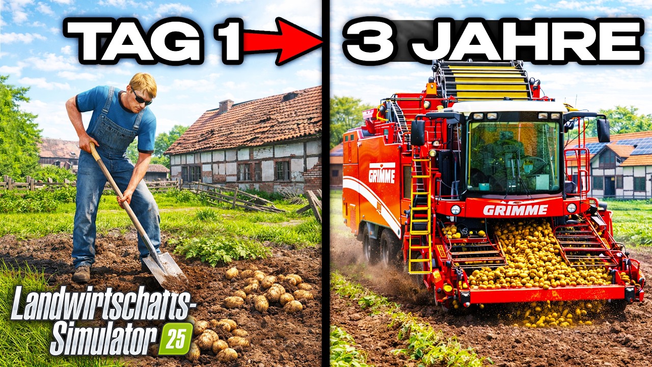 3 JAHRE BAUERNHOF ENTWICKLUNG, beginnend mit 0€! Landwirtschafts-Simulator 25