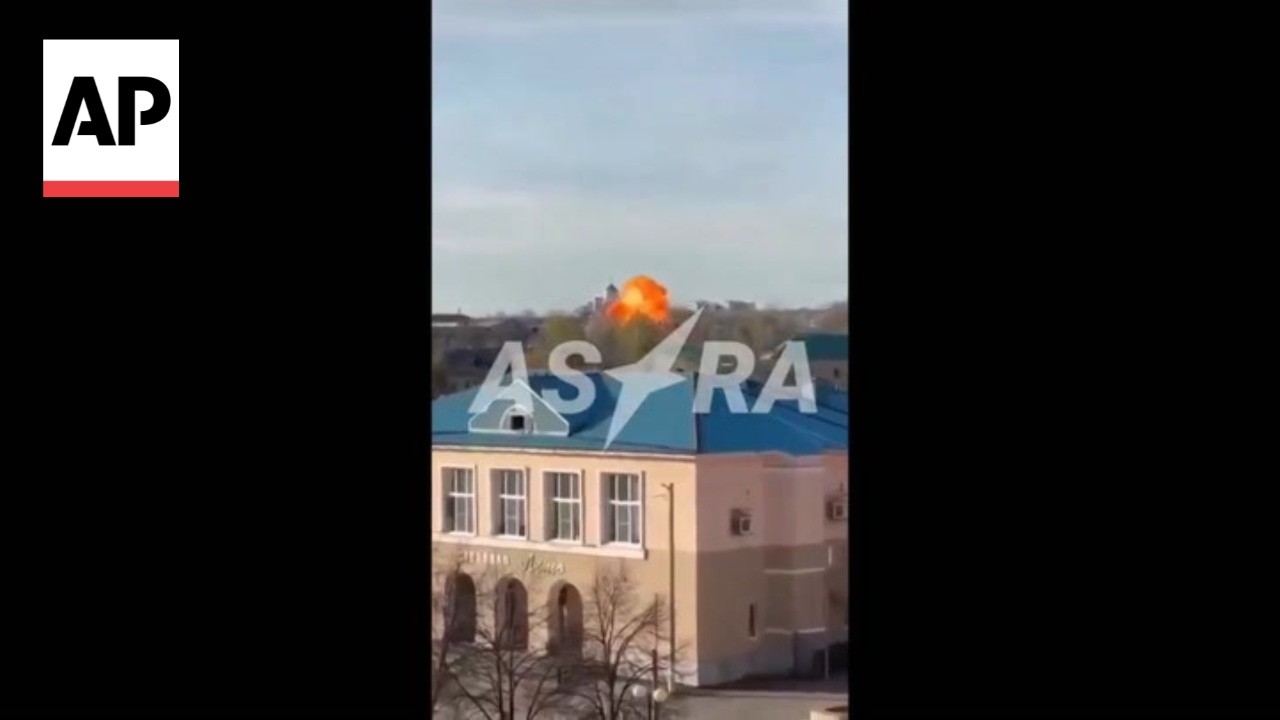 Video shows Ukrainian drone hitting a facility in Russia