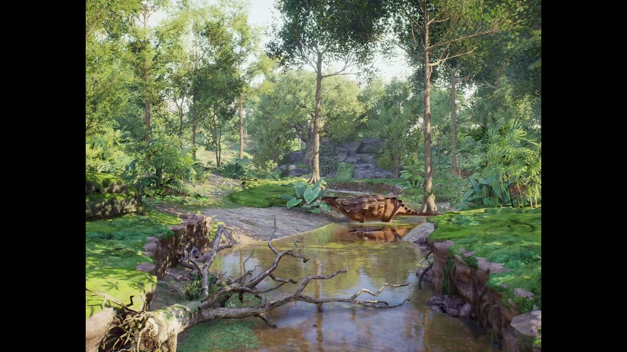 Video footage from a camera in River(Zone B) of the Prehistoric Kingdom wildlife park🦖