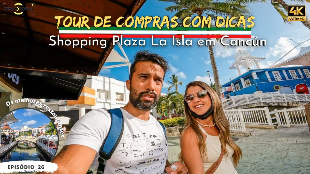 Tour de compras com preços pelo Shopping Plaza La Isla em Cancún