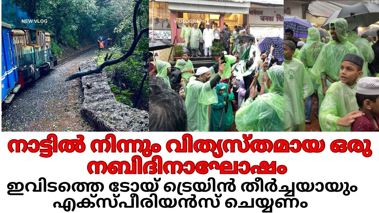 The toy train here is a must-experience||ഇങ്ങനെയൊക്കെയാണോ ഇവിടത്തെ നബിദിനാഘോഷം? 😳