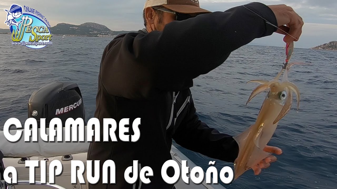CALAMARES a TIP RUN de otoño, EGING desde EMBARCACIÓN