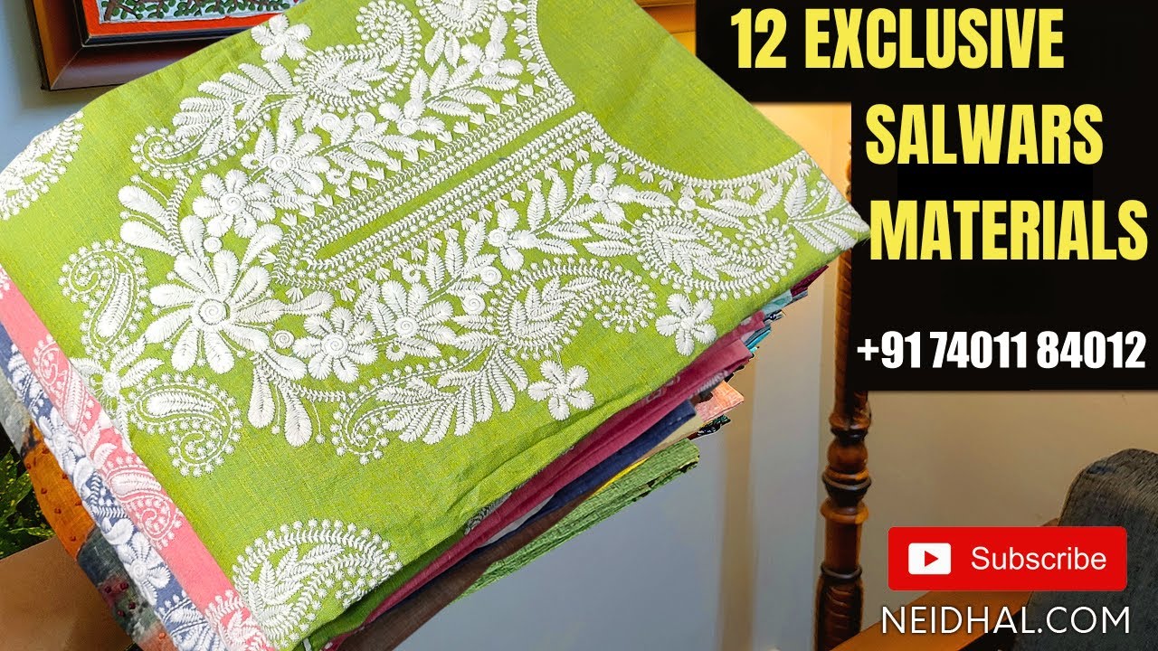 12 New Salwar Material Designs | NEIDHAL.COM | WhatsApp +917401184012 | AUG 26  #3513 🌺🌺🌺