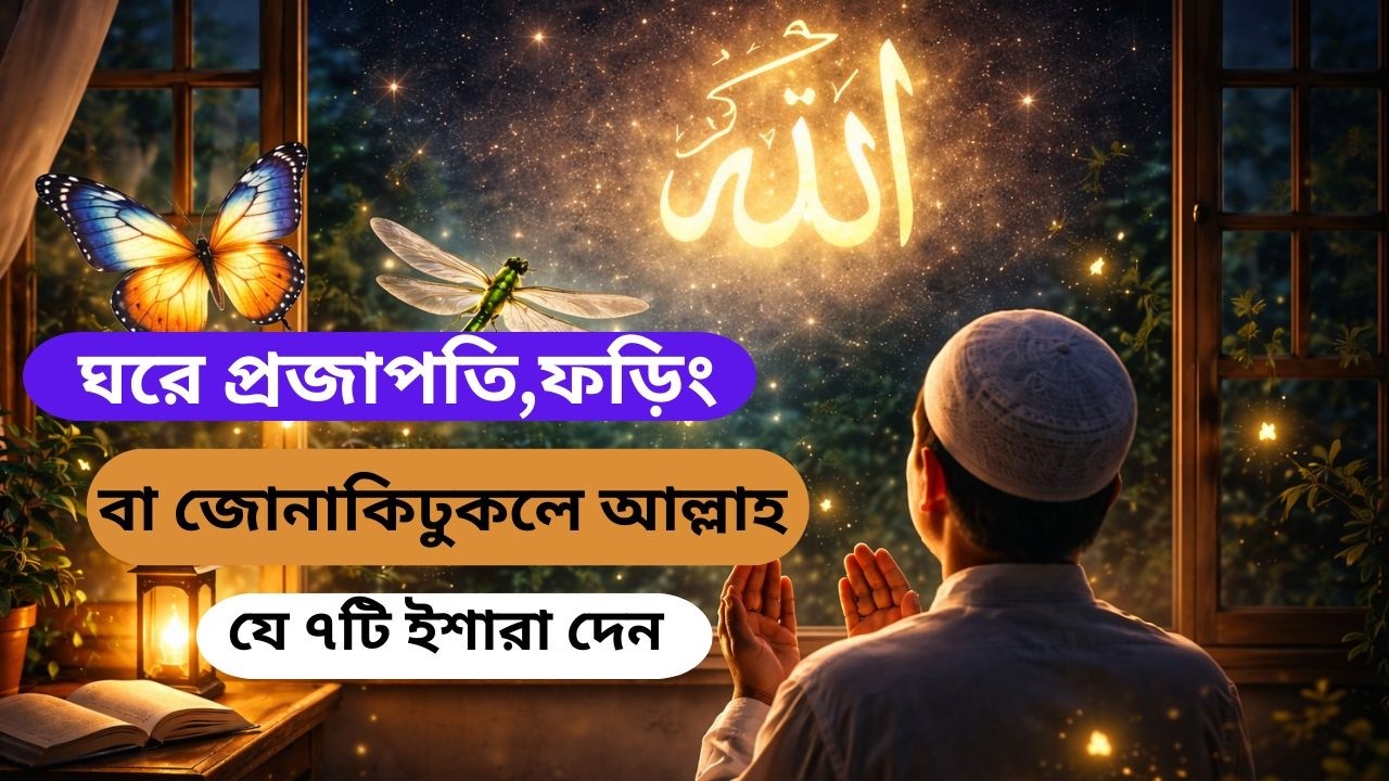 ঘরে প্রজাপতি, ফড়িং বা জোনাকি ঢুকলে আল্লাহর ৭টি গভীর ইশারা | Islamic Signs You Must Know#ভালোফল