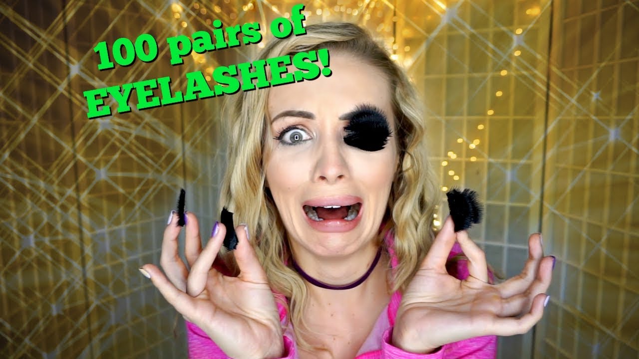 100 LAYERS OF EYELASHES CHALLENGE!! 200 FAKE EYELASHES ON MY EYES! | Annelise Jr