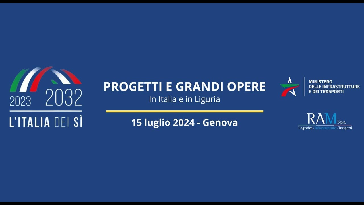 ITALIA DEI SÌ - PROGETTI E GRANDI OPERE IN ITALIA E IN LIGURIA (GENOVA, 15.07.2024)