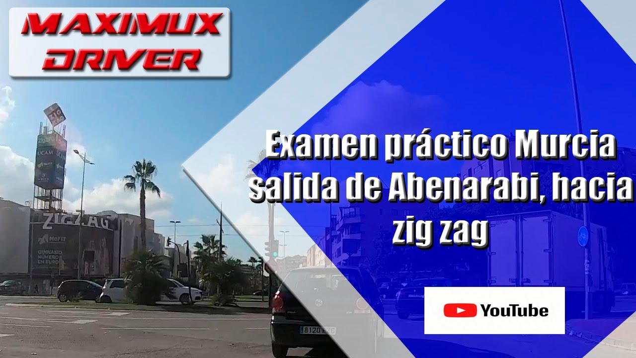 examen práctico murcia, salida de examen de abenarabi, con conducción autónoma hacia el zig zag