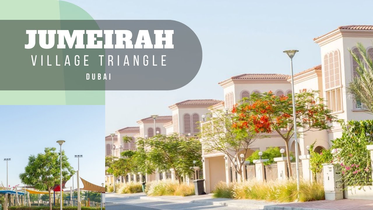 JVT Dubai. A drive through Jumeirah Village Triangle on a rainy day. United Arab Emirates