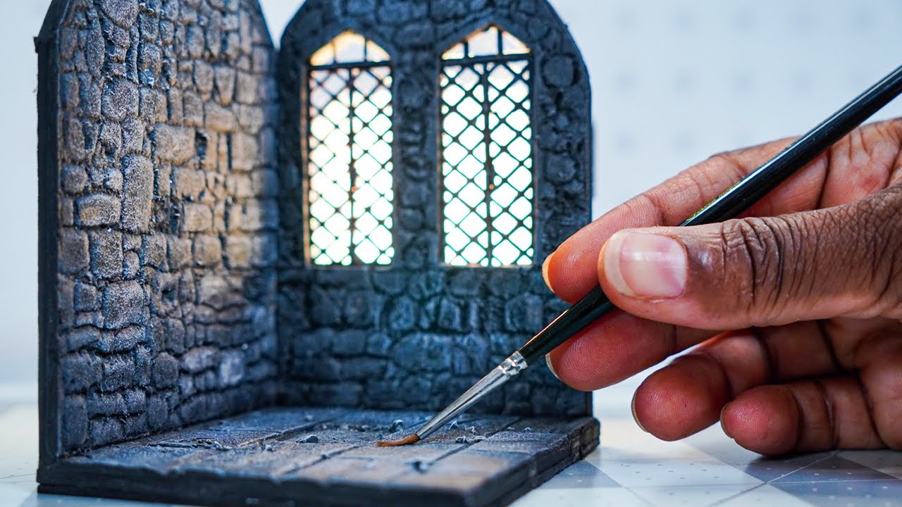 Building a Fantasy Stone Room Box | Miniature Diorama Tutorial