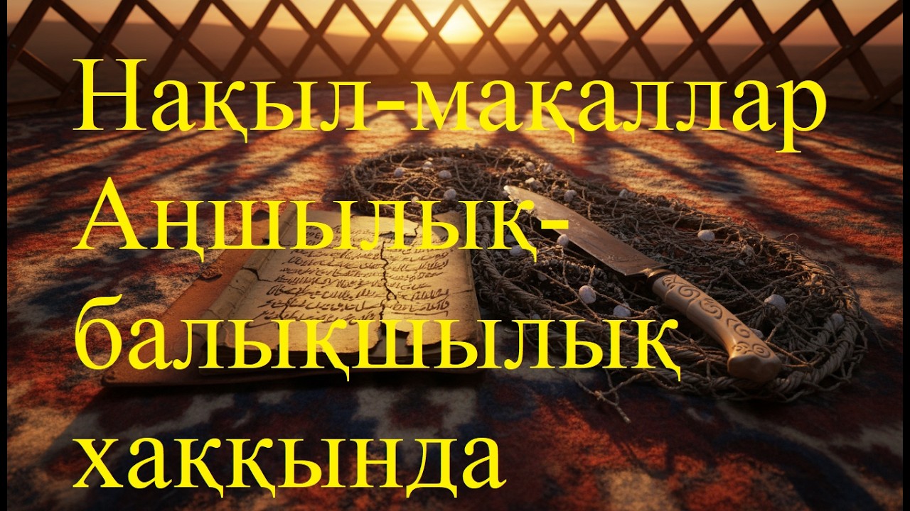 Накыл-макаллар. Аншылык-балыкшылк хаккында. Каракалпакша косыклар, Qaraqalpaqsha qosiqlar.