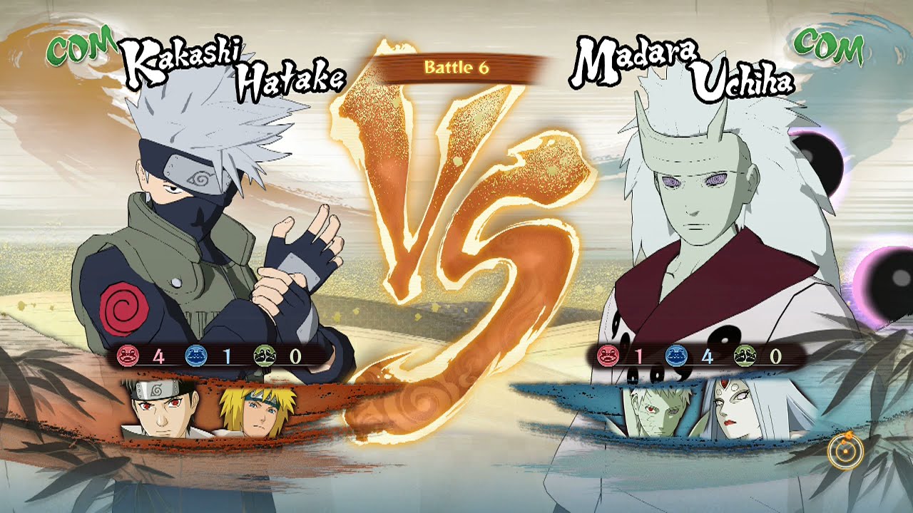 Naruto Shippuden: Ultimate Ninja Storm 4, Kakashi/Shisui/Minato VS Madara/Obito/Kaguya!