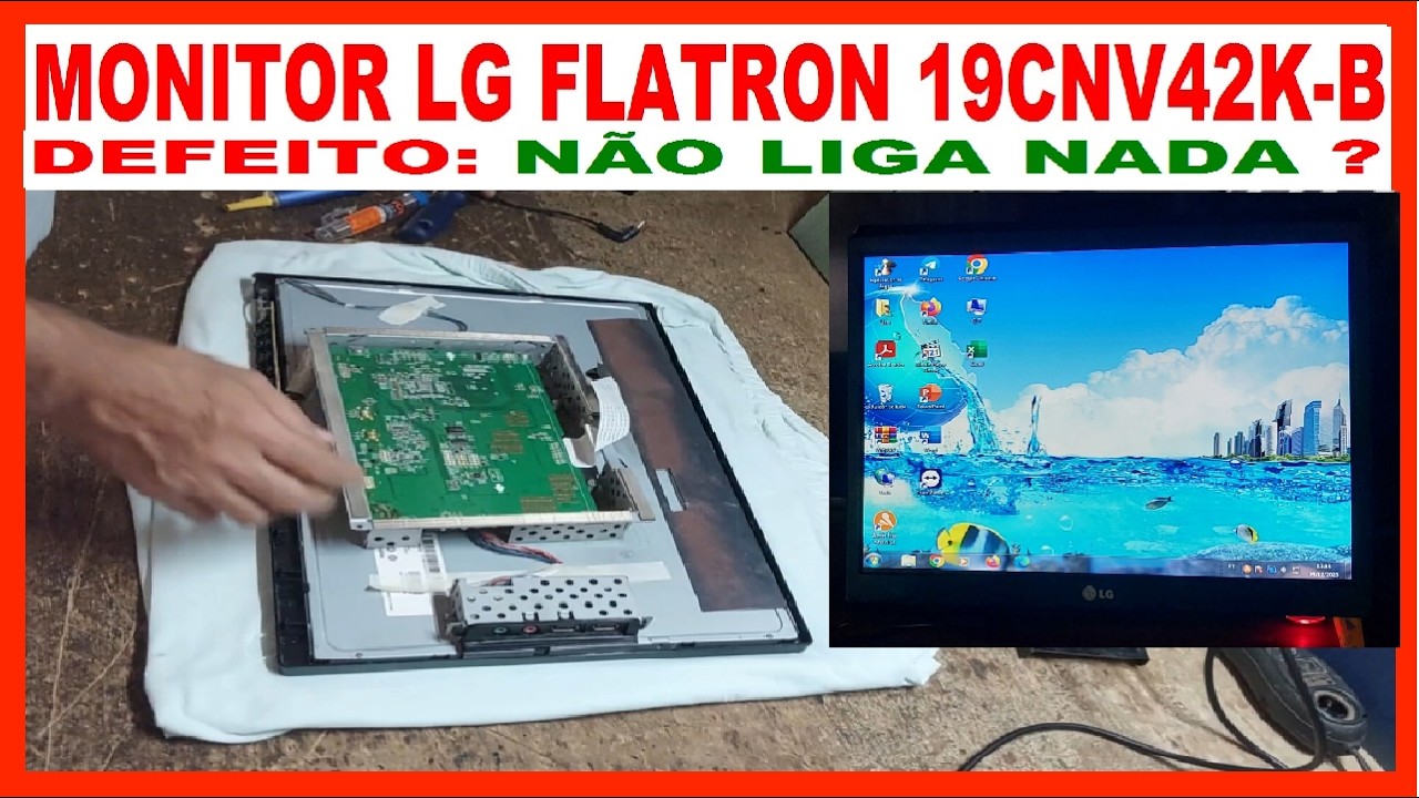 COMO ARRUMAR MONITOR LG FLATRON 19CNV42K B NÃO LIGA NADA RESOLVIDO