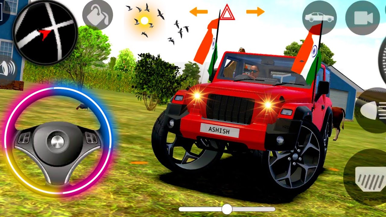 Dollar (song) car Simulator 3d Mahindra Red ♥️ Thar 😈 Driving-Indian Car Simulator 2025