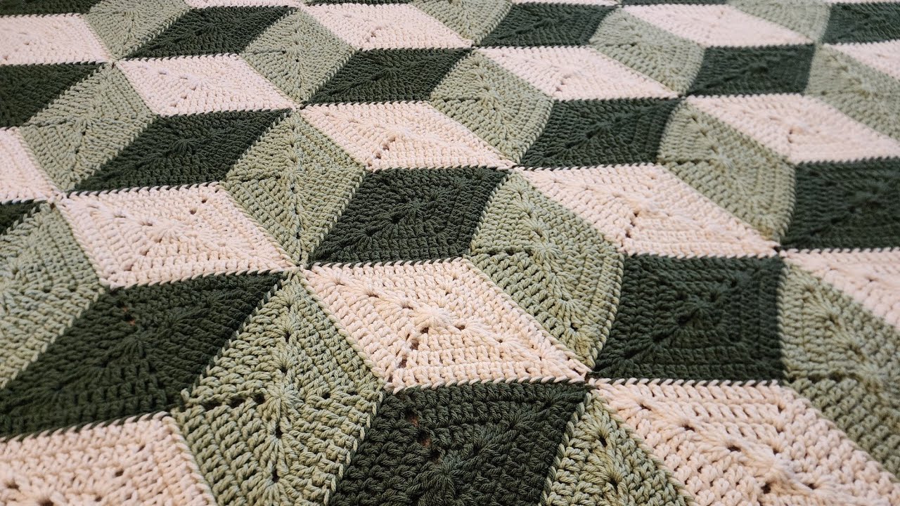 The Tumbling Blocks Blanket - Join-As-You-Go Motifs - Crochet Tutorial!