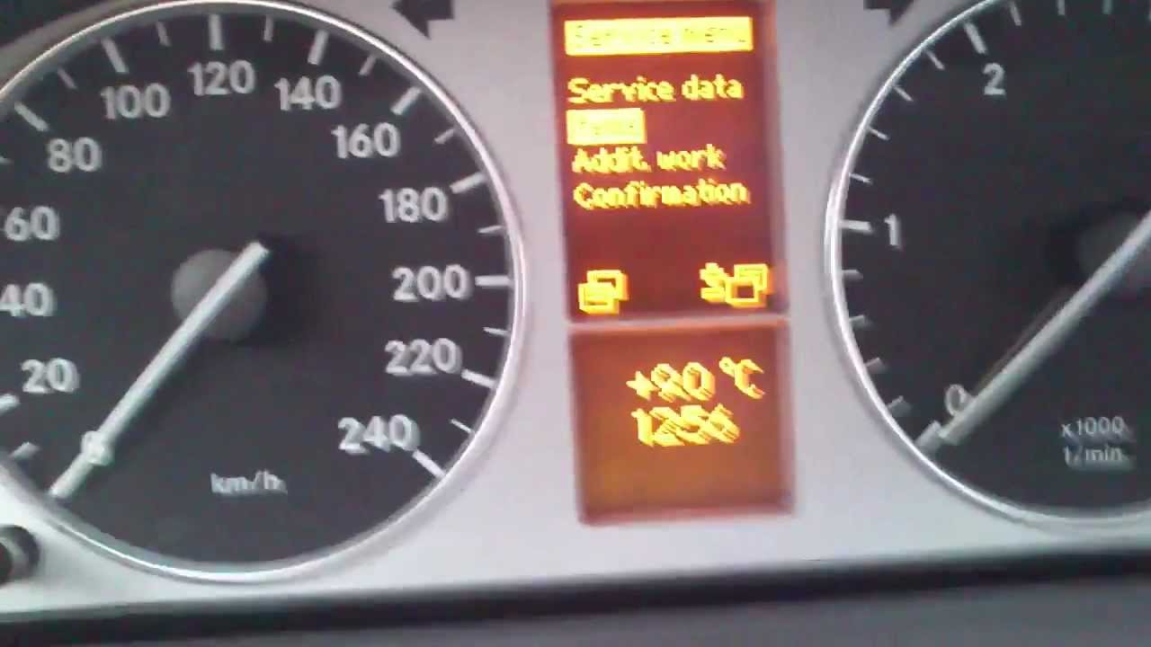 Kasowanie Inspekcji MERCEDES B KLASA W245 Oil Service Indicator Light Reset  MERCEDES B CLASS W245