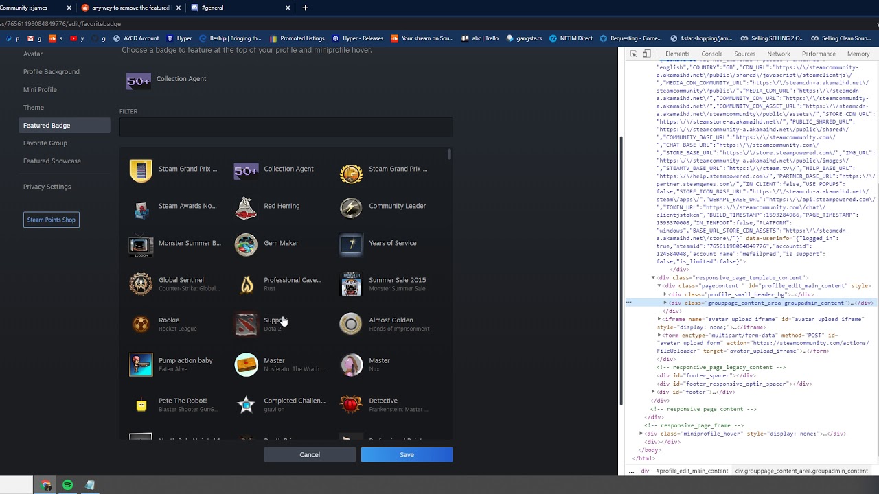 how to clear steam badges after updated layout