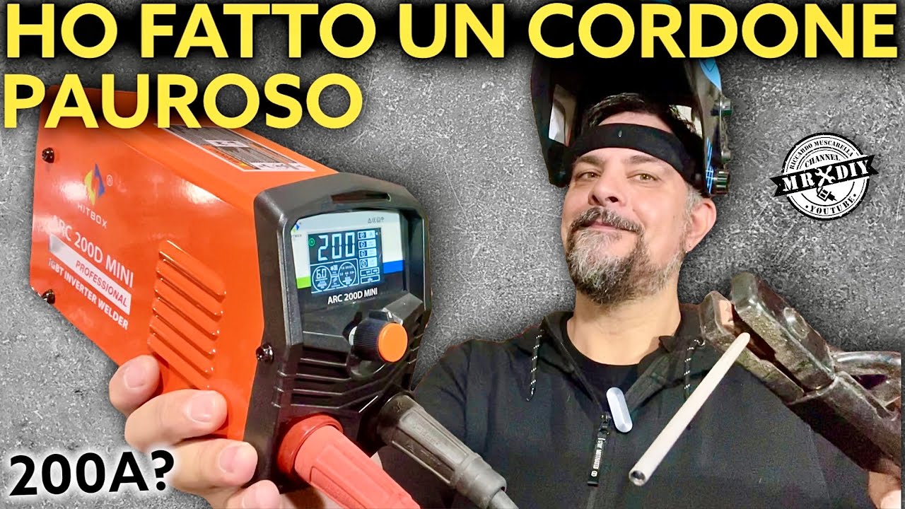 Mini saldatrice digitale da 200A. Saldatrice inverter facile. HITBOX arc200D. Per principianti. Tig