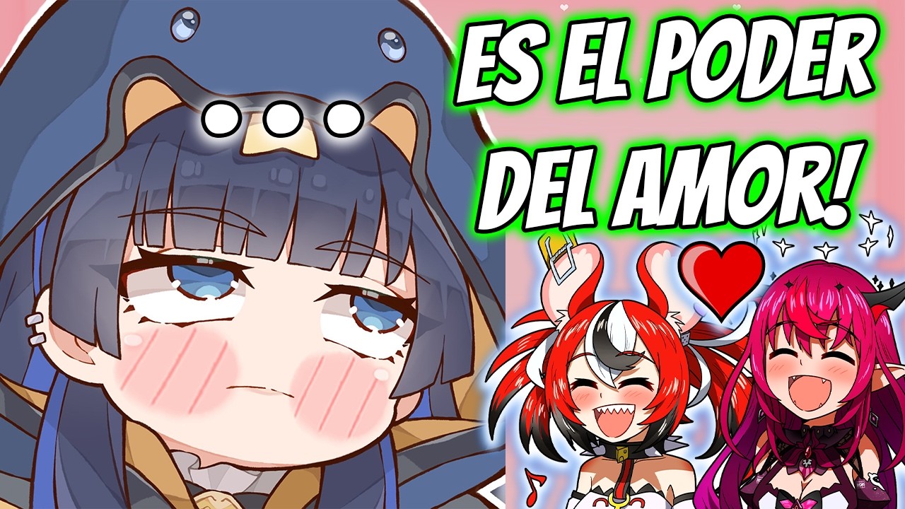 La expresión de Kronii cuando las chicas hablan de amor es lo mejor