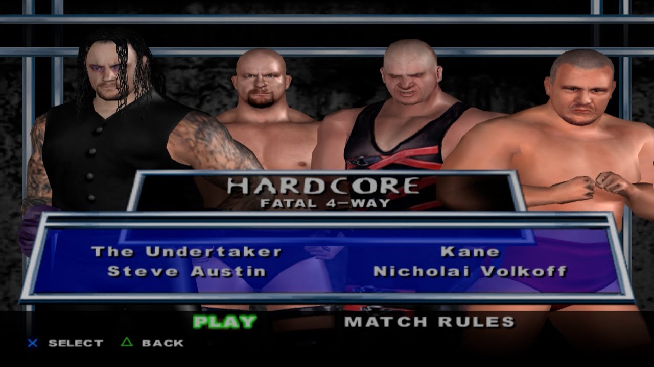 WWE SmackDown! Here Comes the Pain - The Undertaker,SteveAustin,Kane,NicholaiVolkoff (HARDCORE)