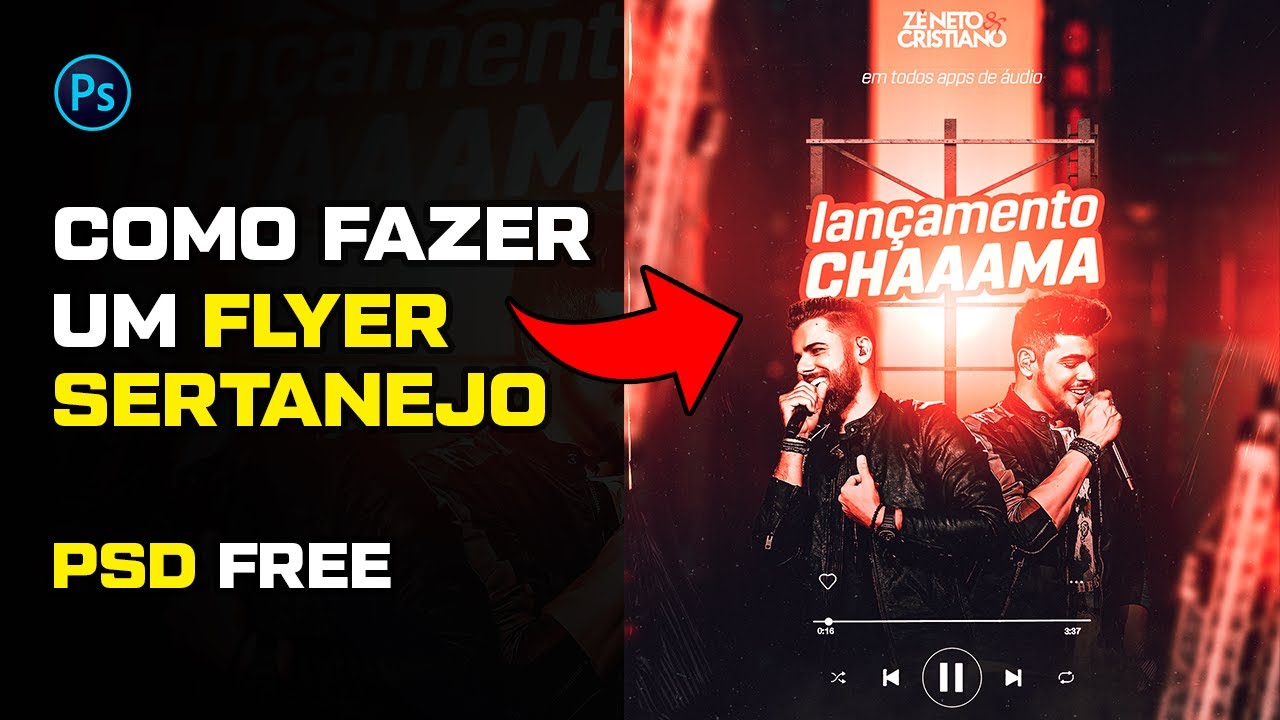 COMO FAZER UM FLYER SERTANEJO | PHOTOSHOP | PSD FREE