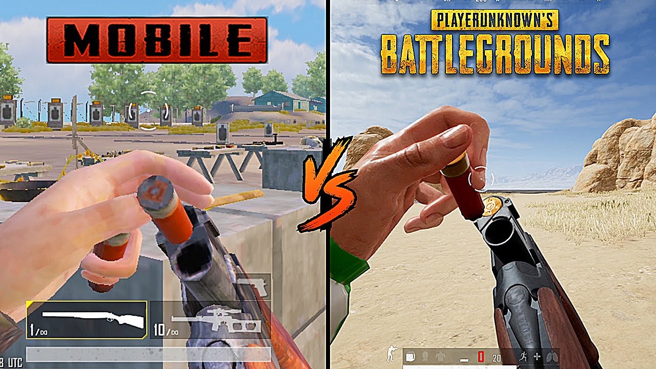 Which is Better?🤔 PUBG MOBILE vs BATTLEGROUND - Weapons Reload Animations Comparison