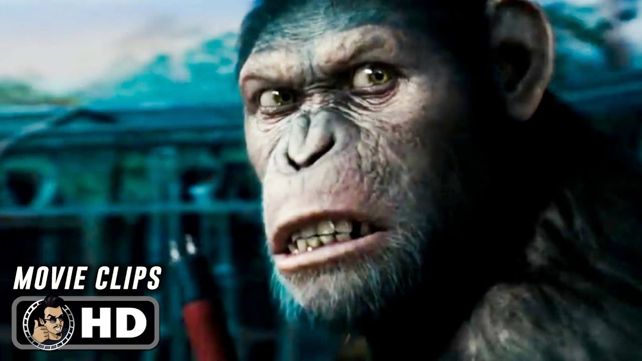 RISE OF THE PLANET OF THE APES Clips + Trailer (2011) James Franco Andy Serkis