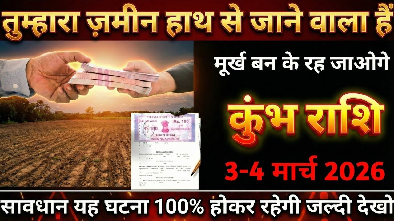 कुंभ राशि, 24 फ़रवरी 2026 तुम्हारा ज़मीन हाथ से जाने वाला हैं मूर्ख बन के रह जाओगे।