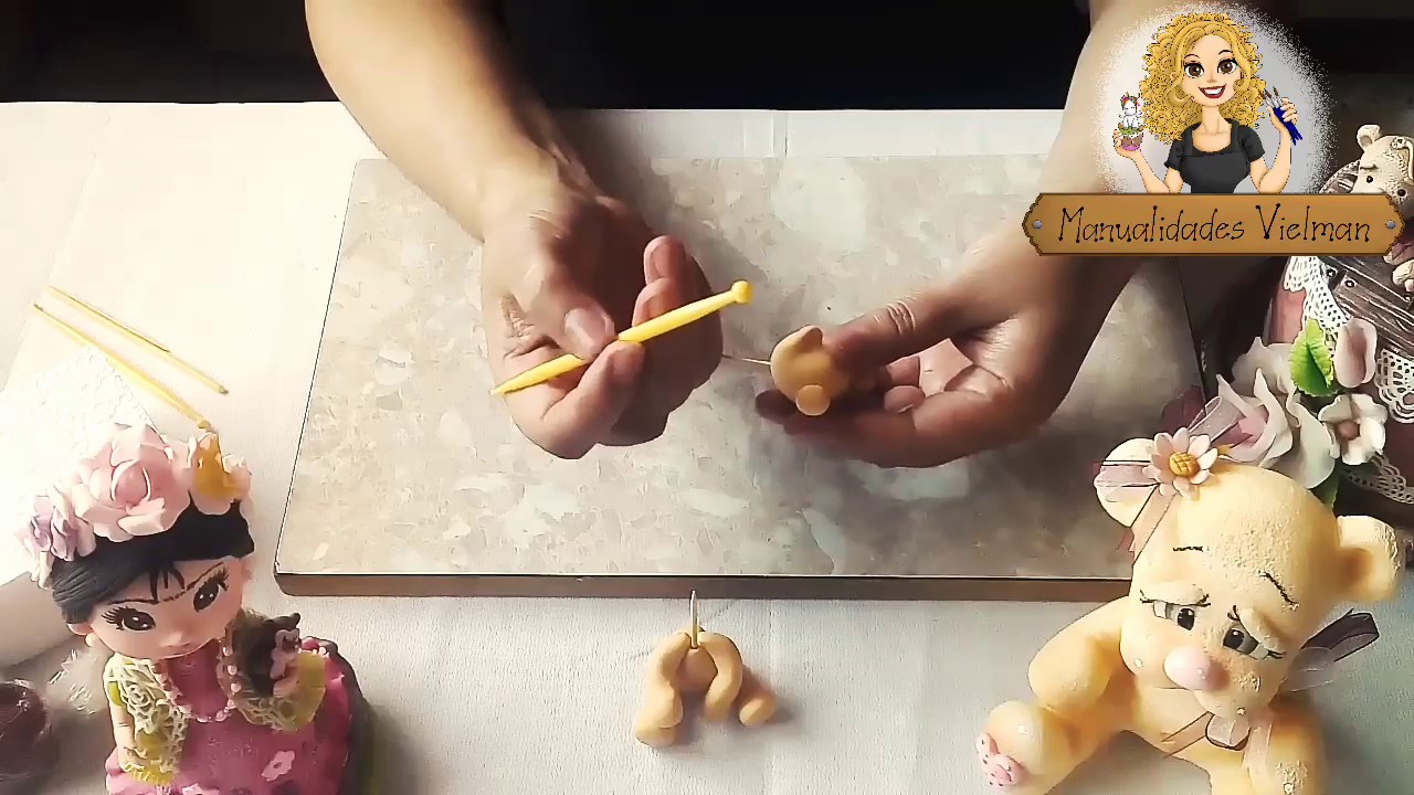 PORCELANA FRÍA. Recuerdo-Souvenir Osito (consejos para principiantes)