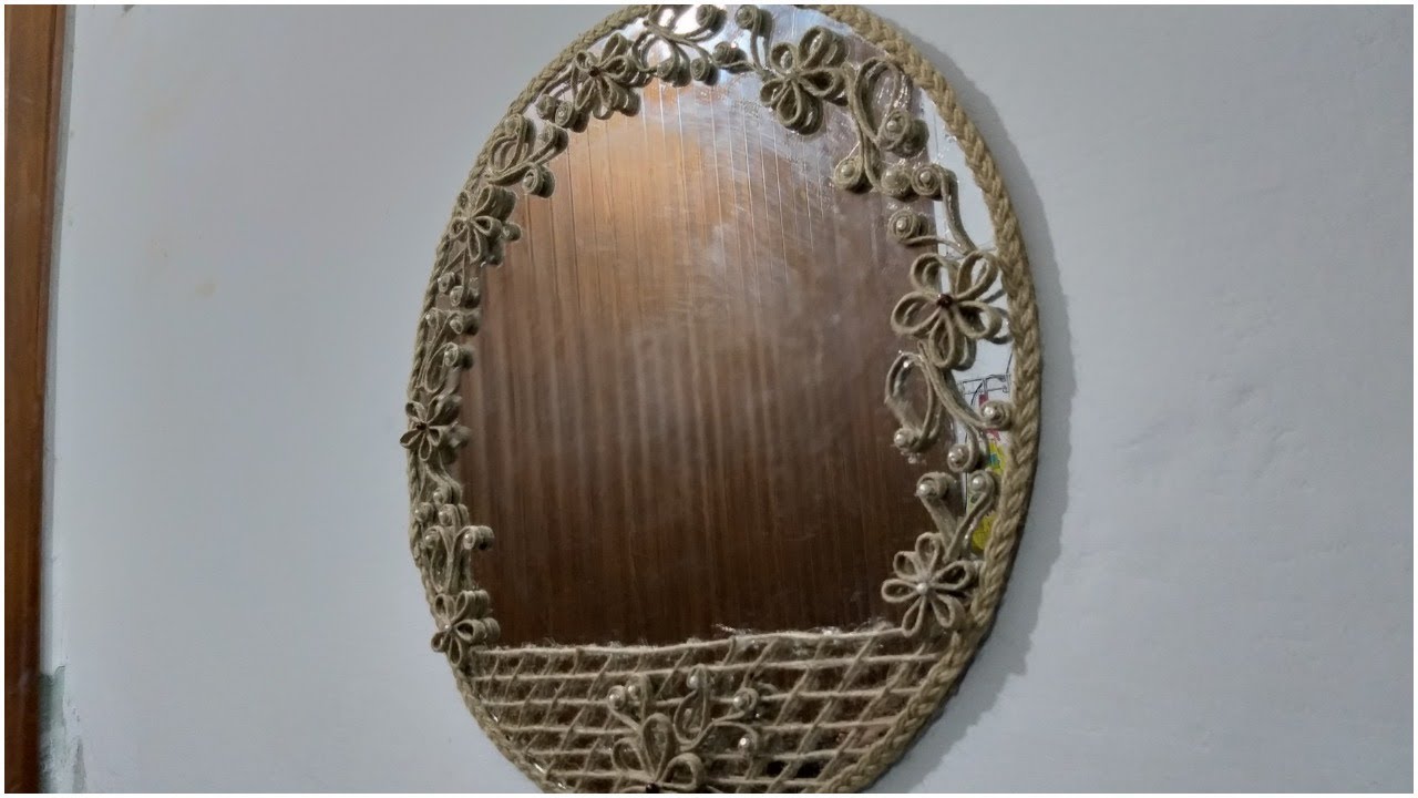 Diy jute wall mirror