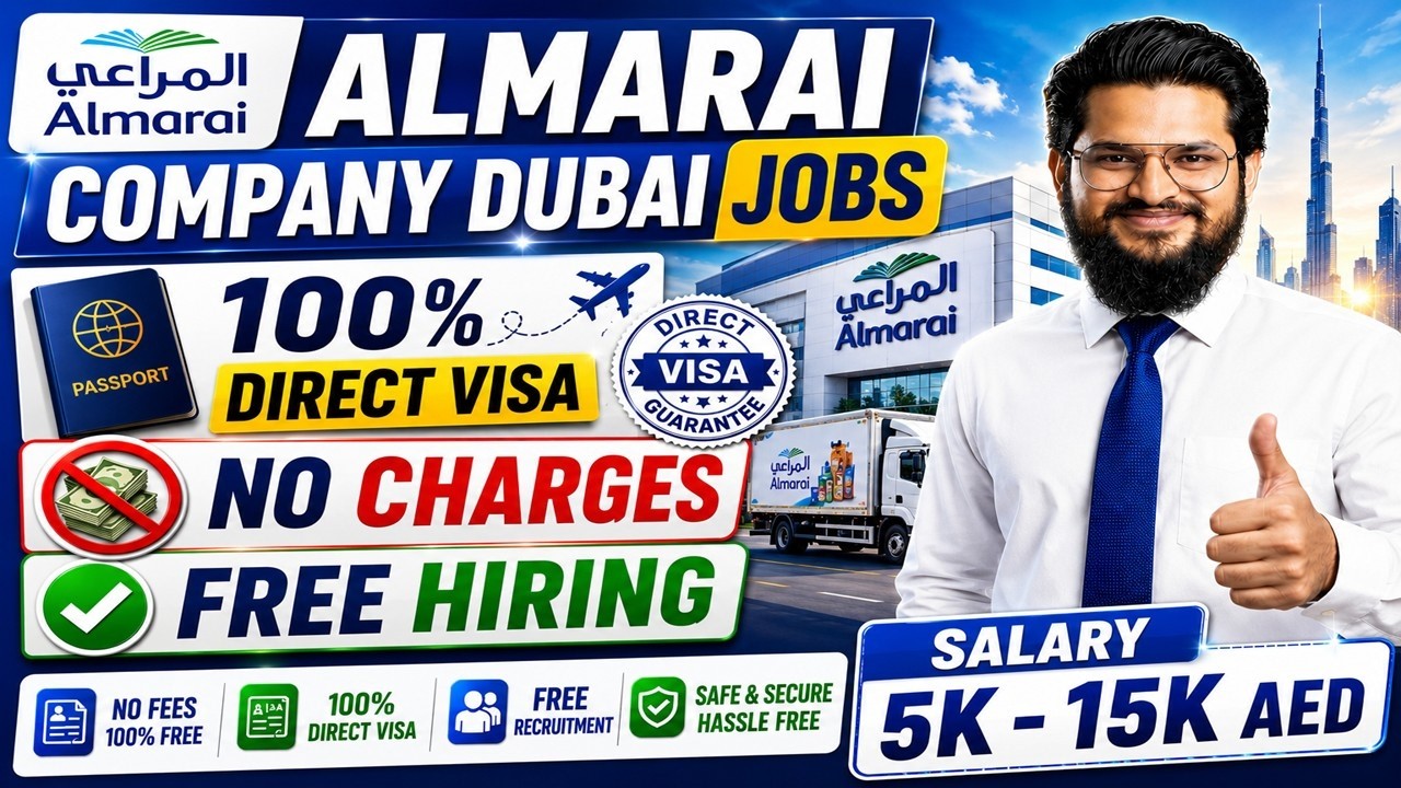 Almarai Company Jobs In Dubai With Free Visa + Room | Dubai Almarai Jobs 2026