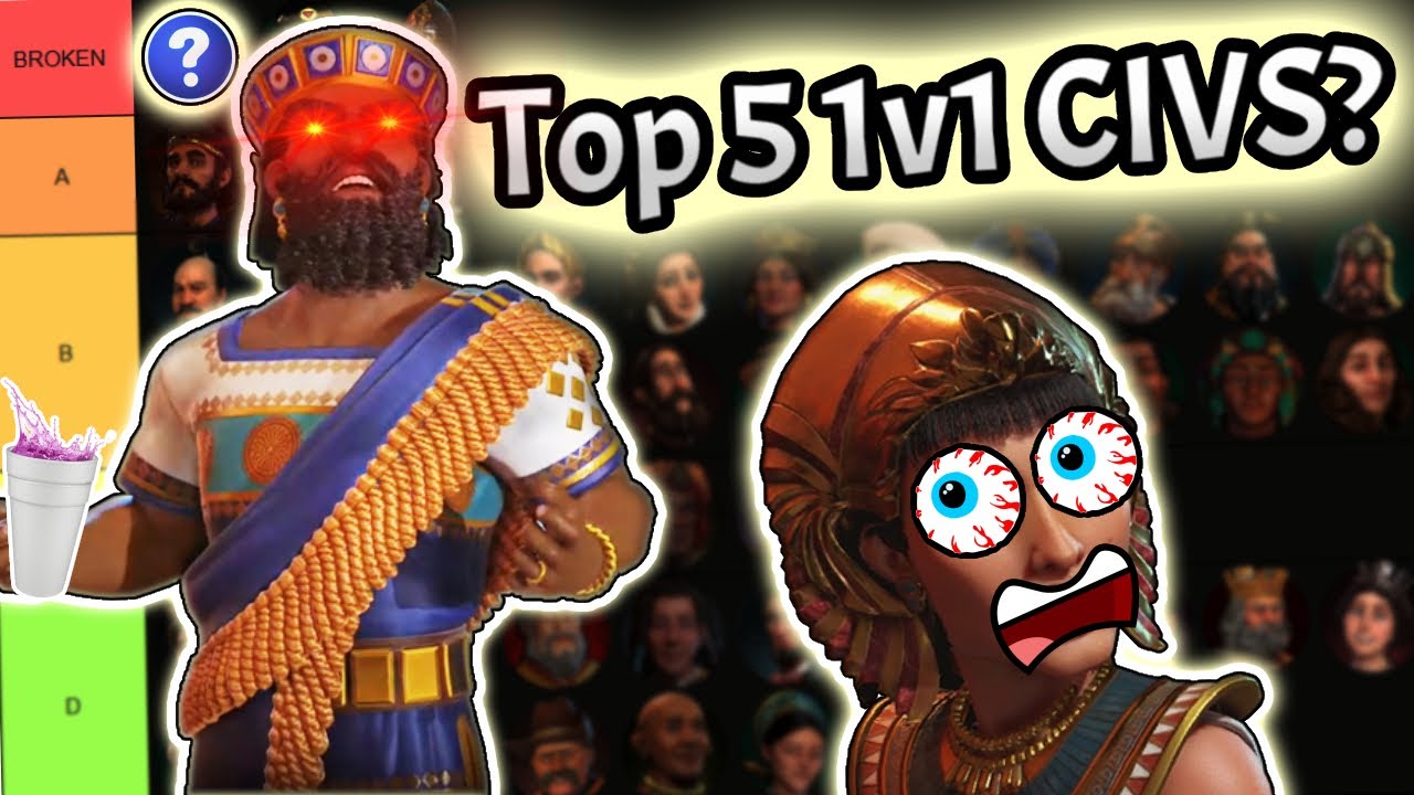 Top 5 Leaders In 1v1 Civ 6 Duels 