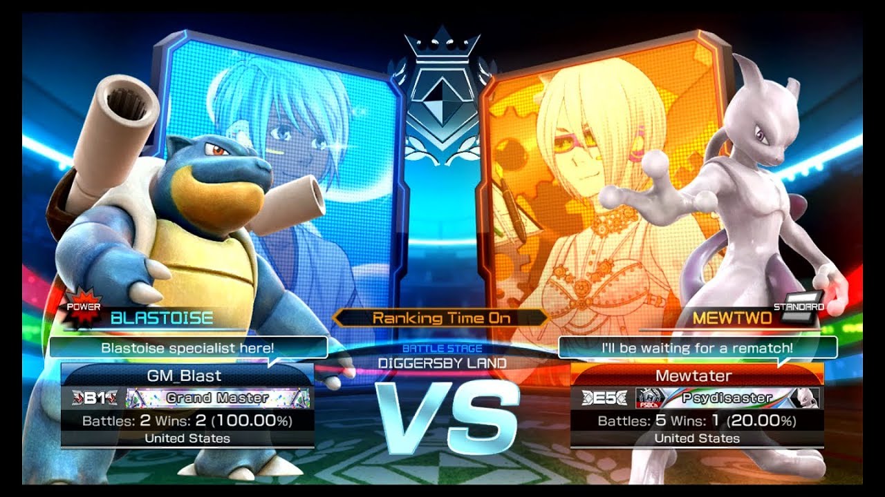 Pokken Tournament DX -  FT 10 Blastoise vs Mewtater (Mewtwo)