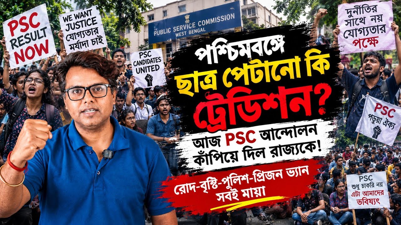 PSC Protest West Bengal | Students vs System | আজ রাজ্য কাঁপাল PSC আন্দোলন! WBPSC Result: Yuvashakti