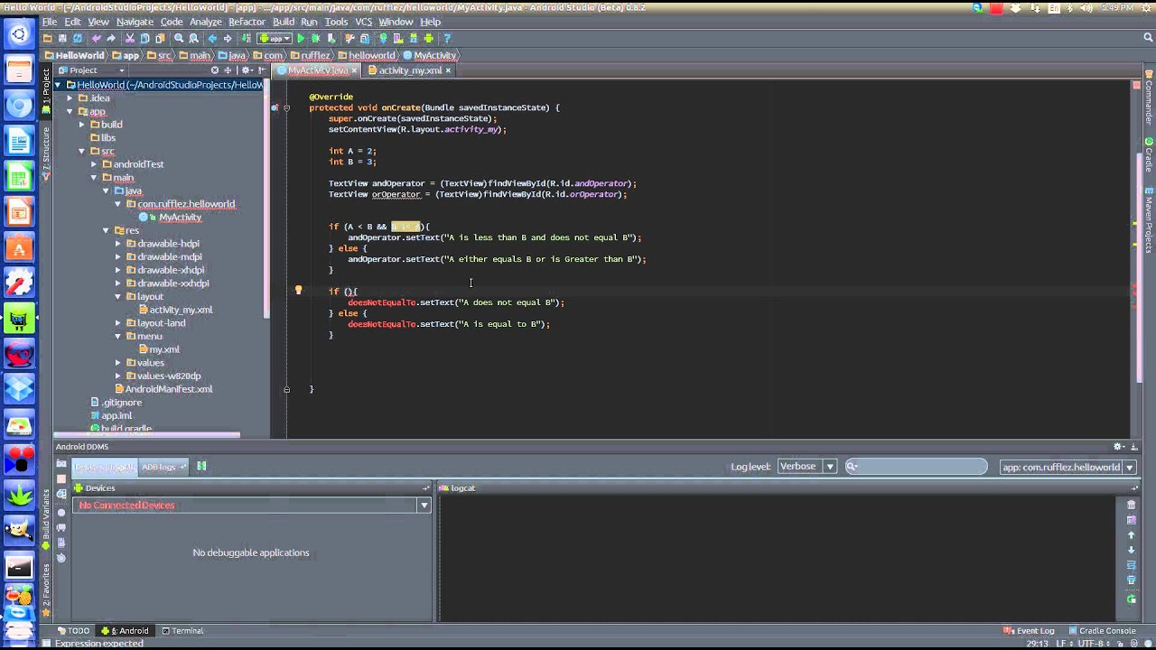 Java for Android Developers -- Logical and Conditional Operators