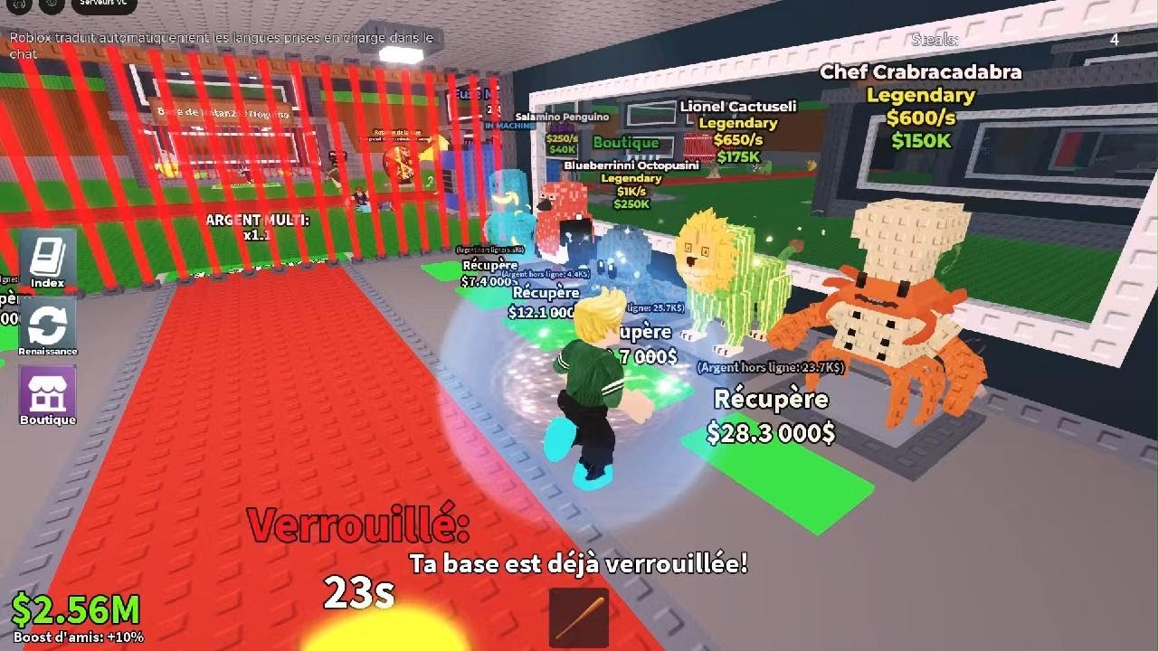 Je joue à style à brainrod sur roblox.