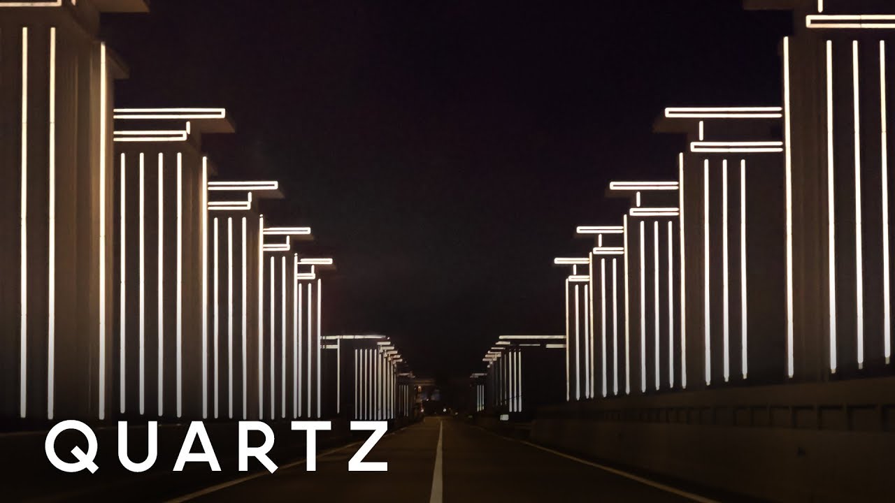 These futuristic street lights require no energy