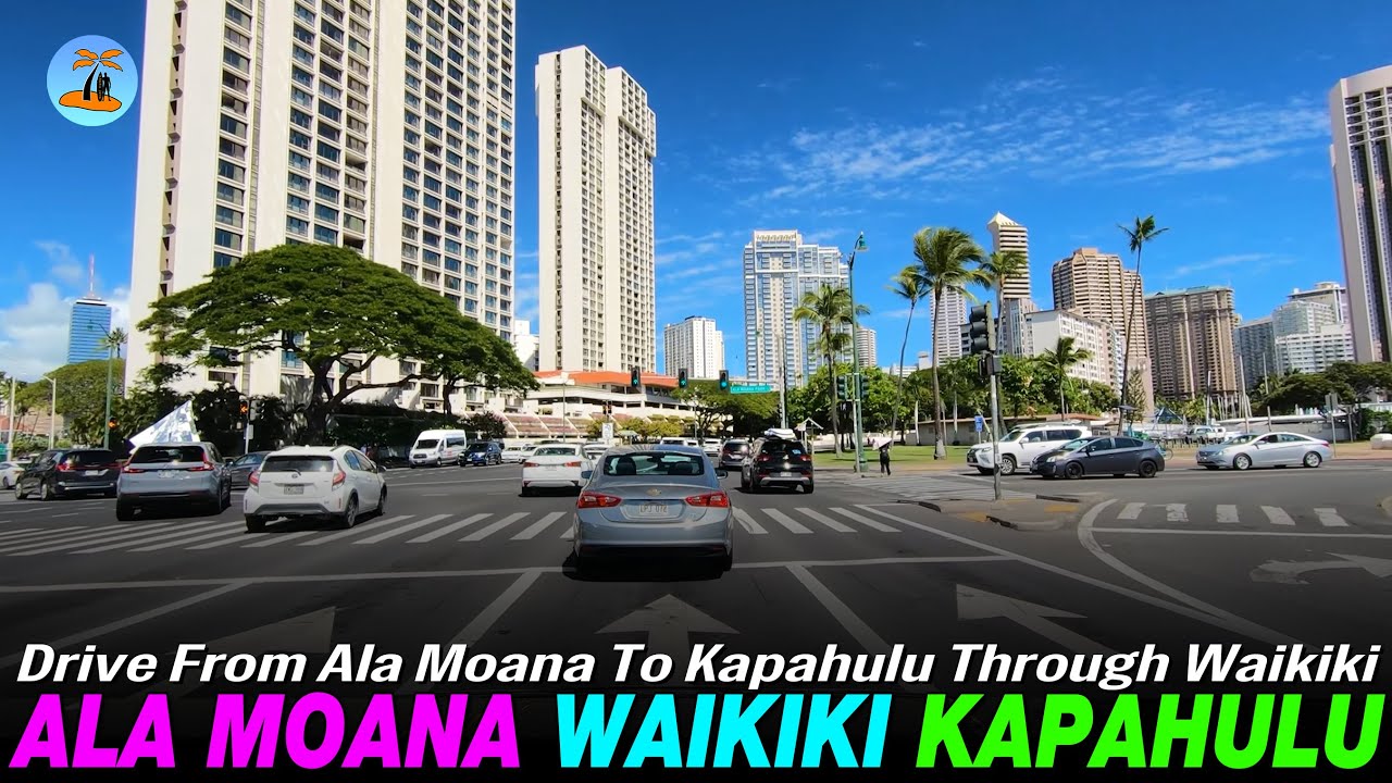 Drive from Ala Moana to Kapahulu via Waikiki 🌴 Hawaii John