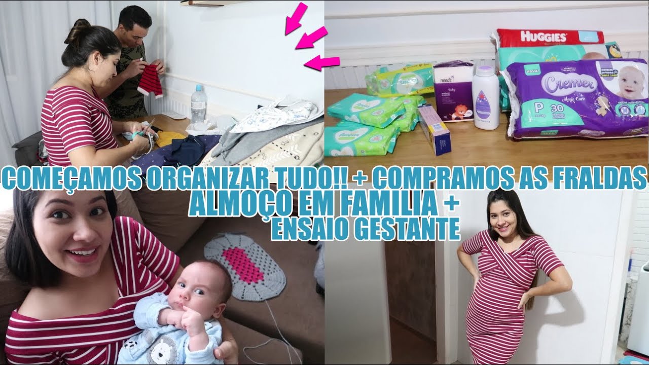COMEÇAMOS ORGANIZAR AS ROUPINHAS PARA LAVAR|COMPRAMOS AS FRALDAS + ALMOÇO EM FAMILIA|Juliane Jocoski